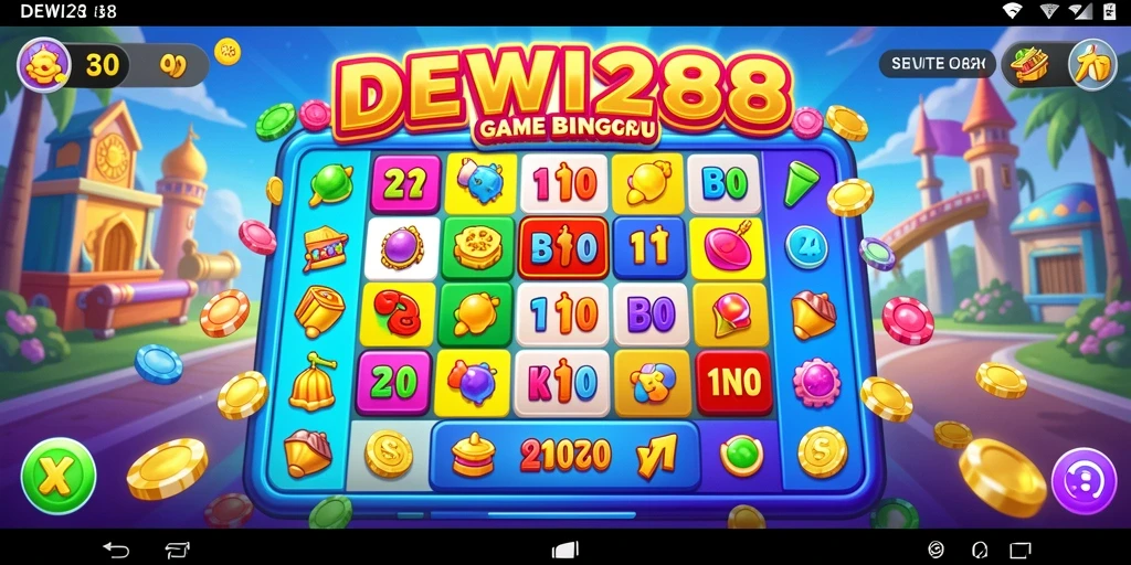 Tampilan gameplay Bingo yang seru dan interaktif di DEWI288.