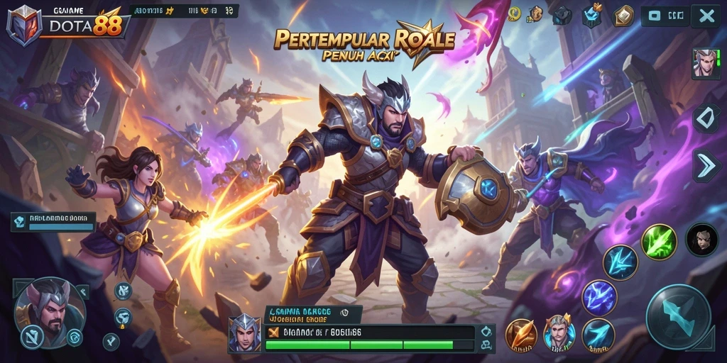 Screenshot gameplay DOTA88 menampilkan aksi seru dalam Battle Royale.