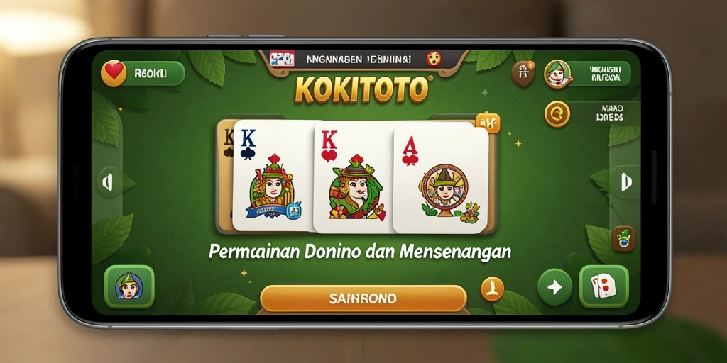 Gameplay KOKITOTO yang seru dan interaktif dalam permainan Domino.