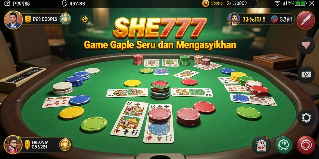 Tampilan menakjubkan dari gameplay Gaple di SHE777.