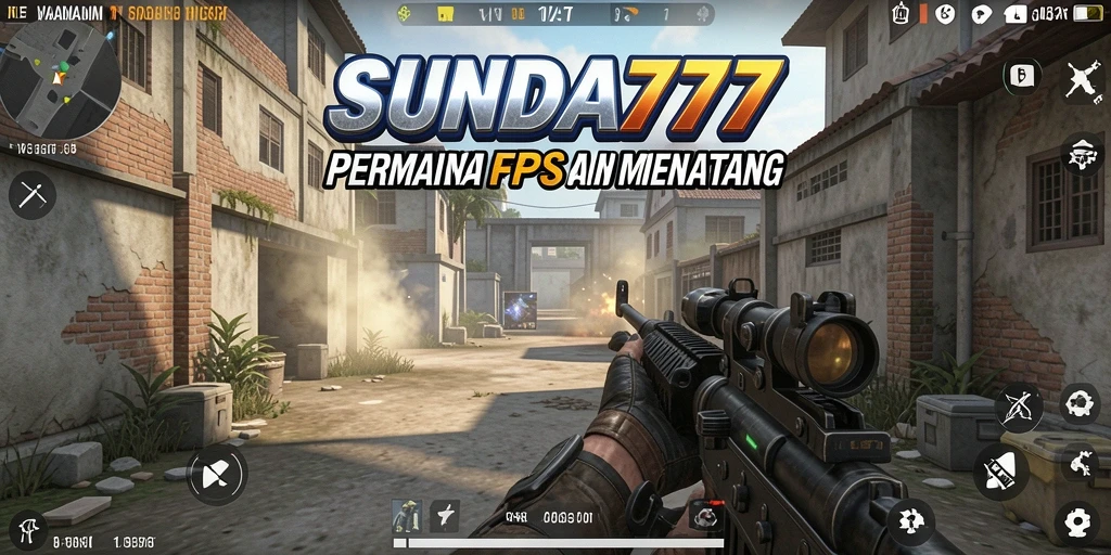 Screenshot utama SUNDA777 menampilkan aksi menembak yang intens.